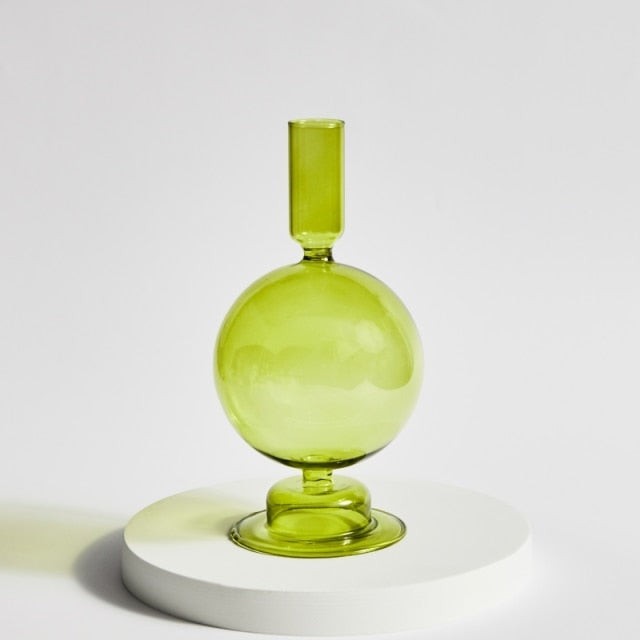 Moderne Glass Lysestake-Lime | Luvikno