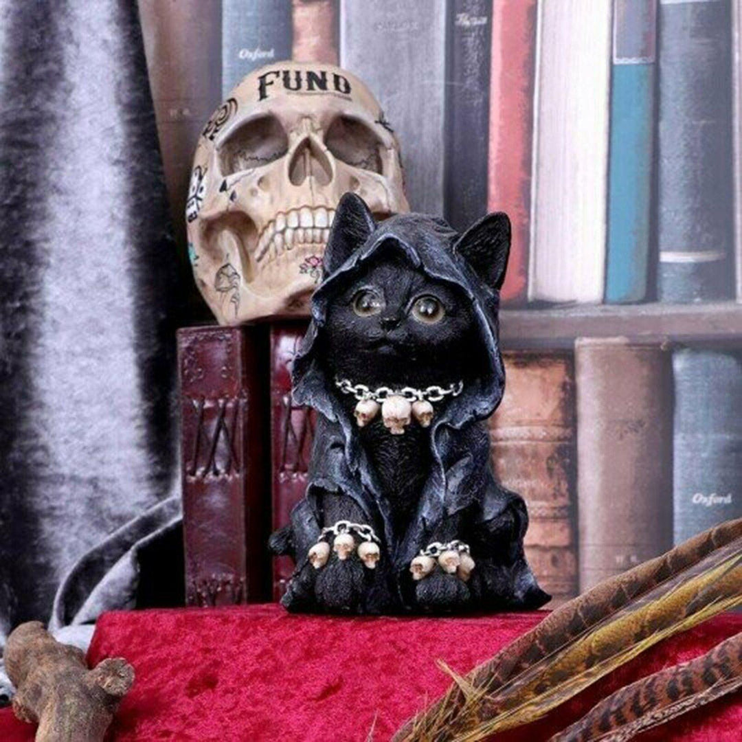 Harz Svart Katt Statue Dekor | Luvikno