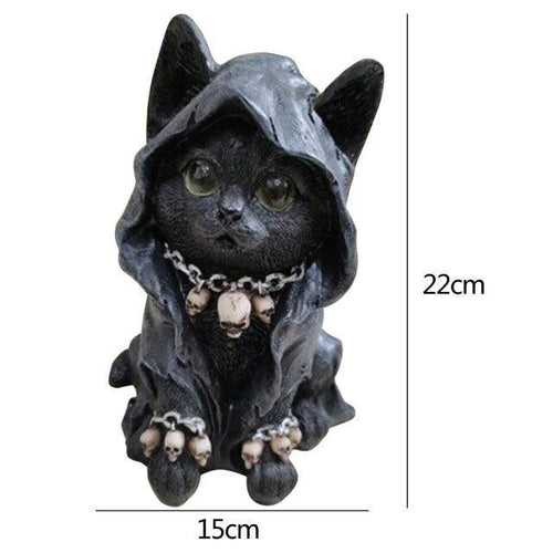 Harz Svart Katt Statue Dekor | Luvikno