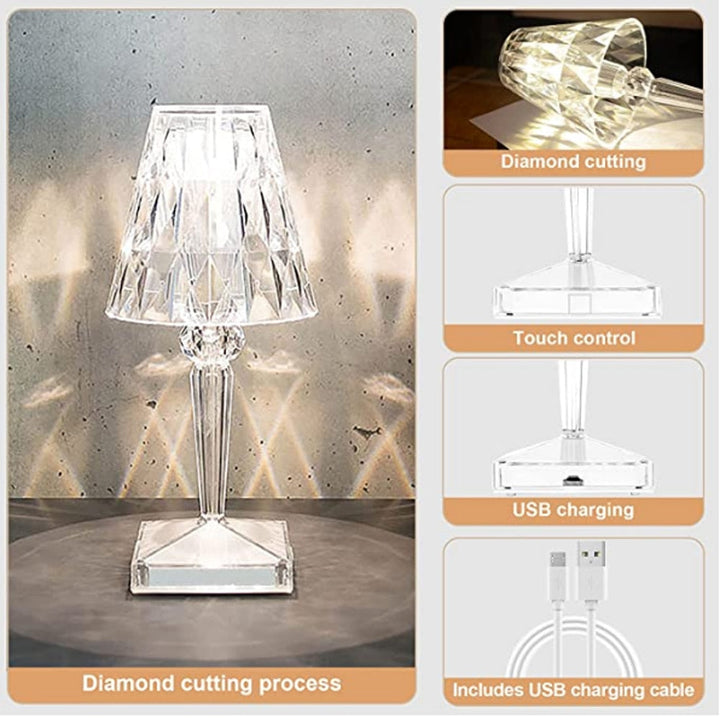 Diamond Akryl Bordlampe | Luvikno