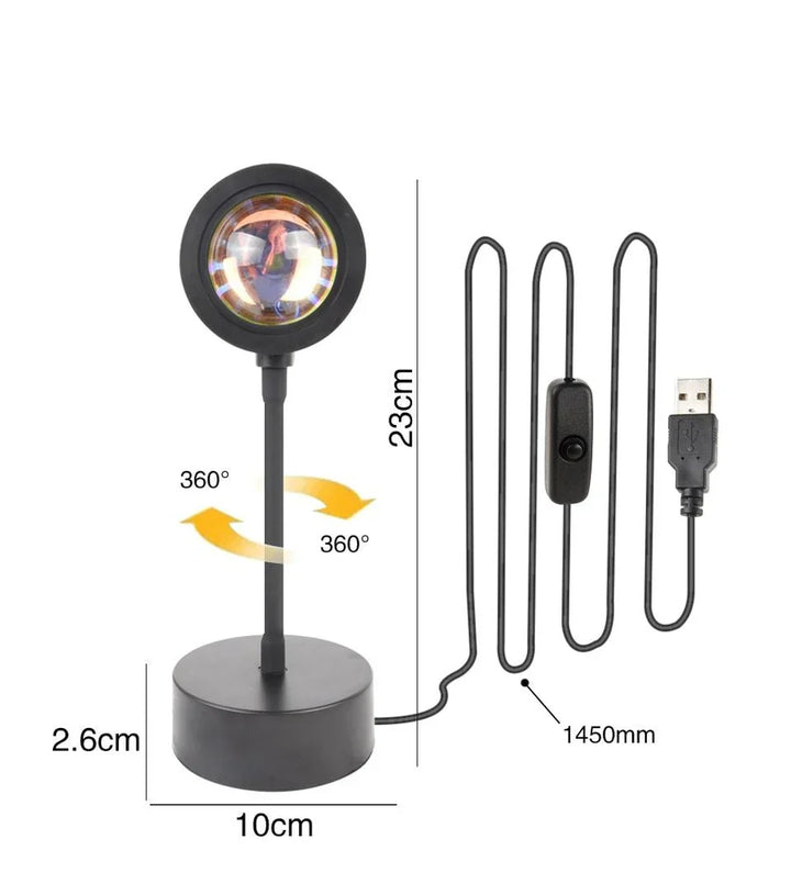 Sunset lampe med 4 farger - GlowSphere | Luvikno