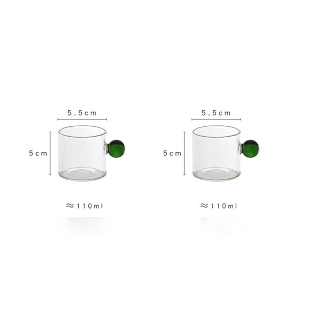 Globe Håndtak Glass Espresso Kopp | Luvikno
