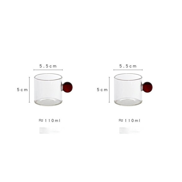 Globe Håndtak Glass Espresso Kopp | Luvikno