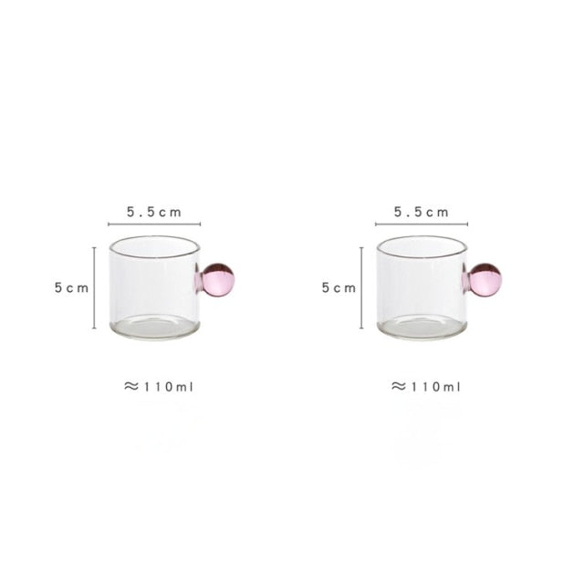 Globe Håndtak Glass Espresso Kopp | Luvikno