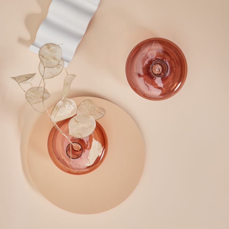 Moderne Glass Lysestake-Brun | Luvikno