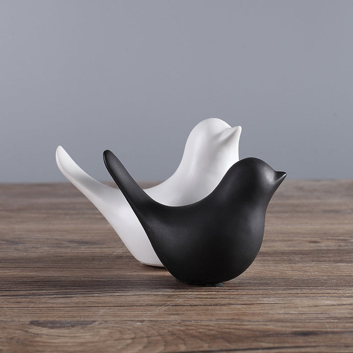 Nordic Creative Ceramic Bird Figurines | Luvikno