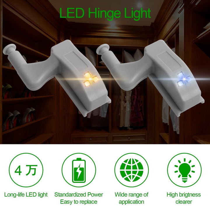 10stk LED Sensor Hinge Garderobelampe | Luvikno