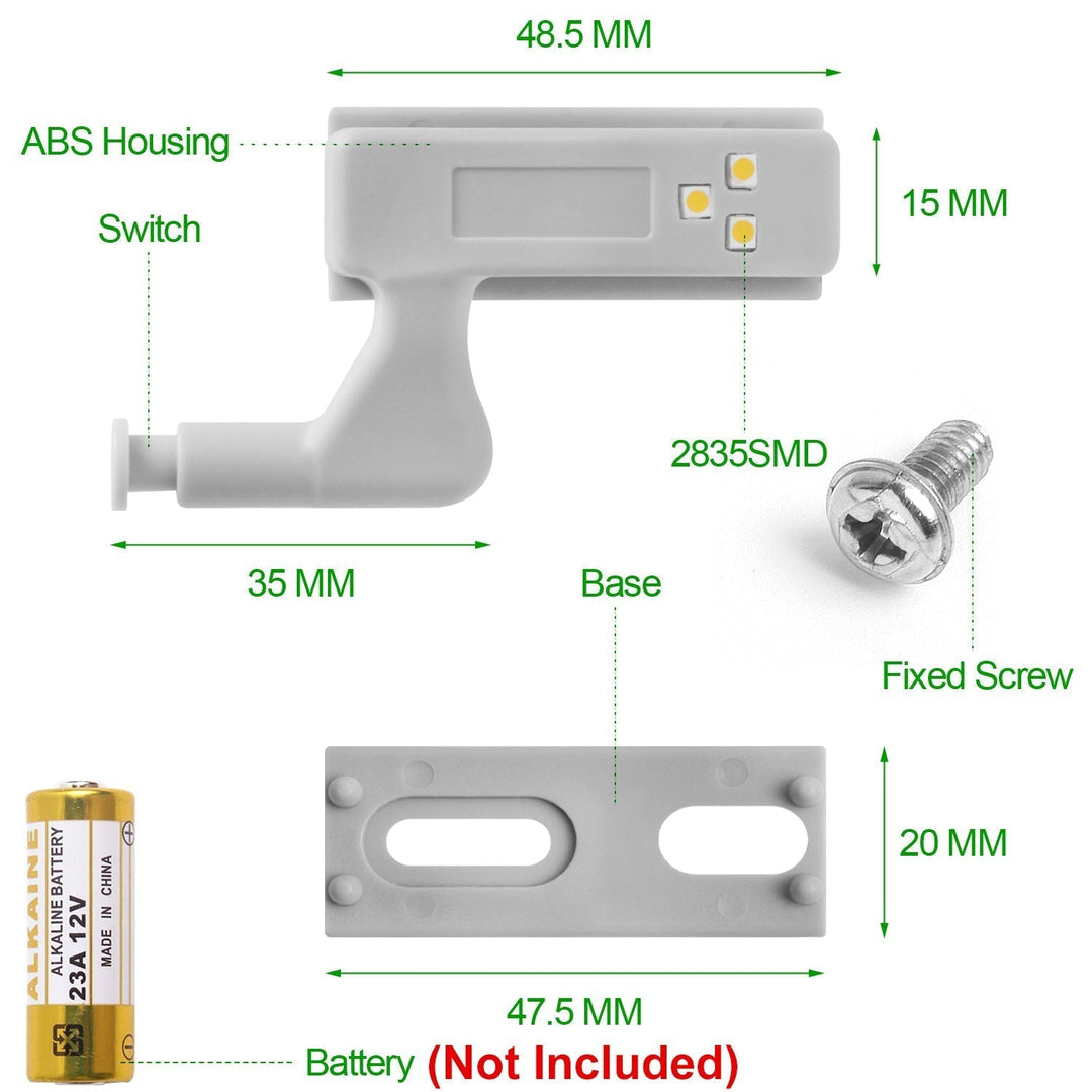 10stk LED Sensor Hinge Garderobelampe | Luvikno