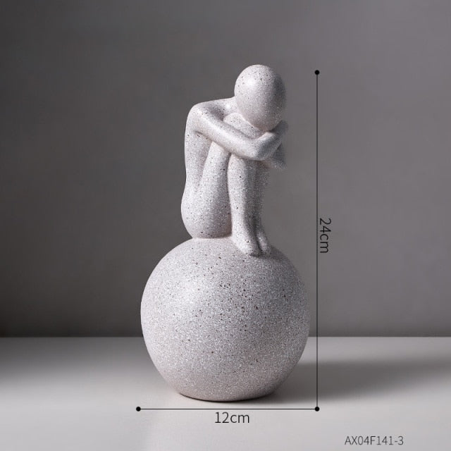 Nordic Abstract Thinker Harpiks Statue Skulptur | Luvikno
