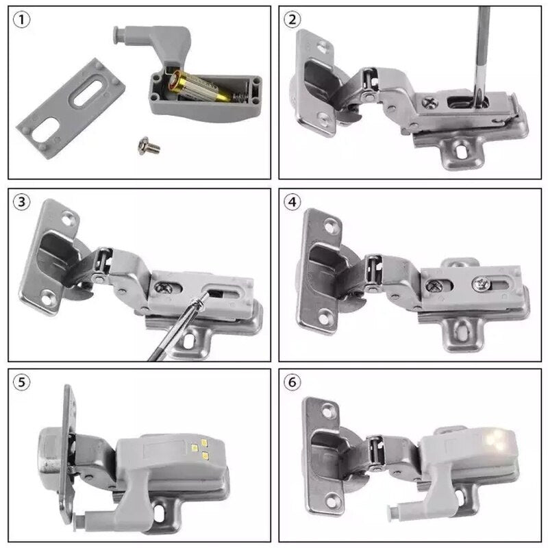 10stk LED Sensor Hinge Garderobelampe | Luvikno