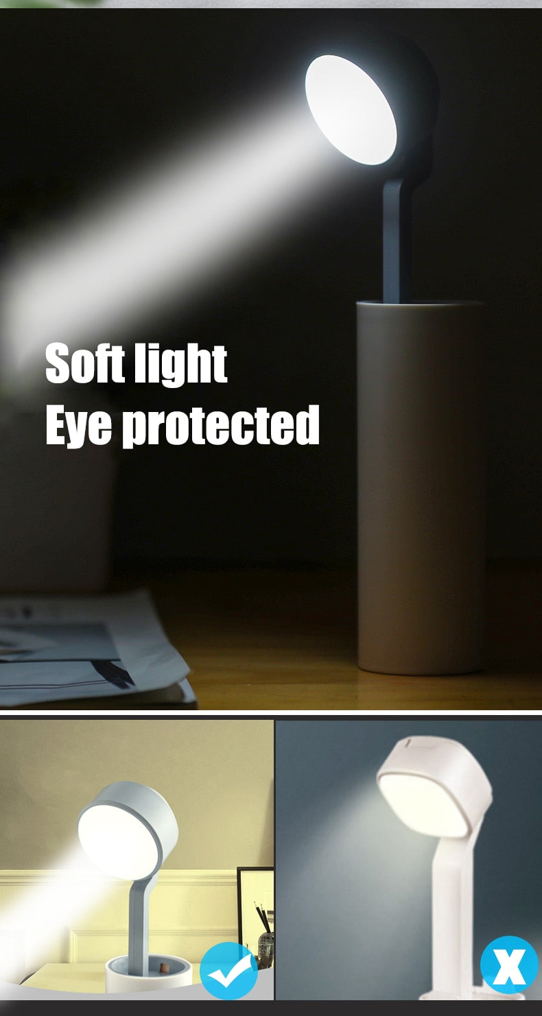 LED Mini Oppladbar Power Bank Skrivebord Lampe | Luvikno