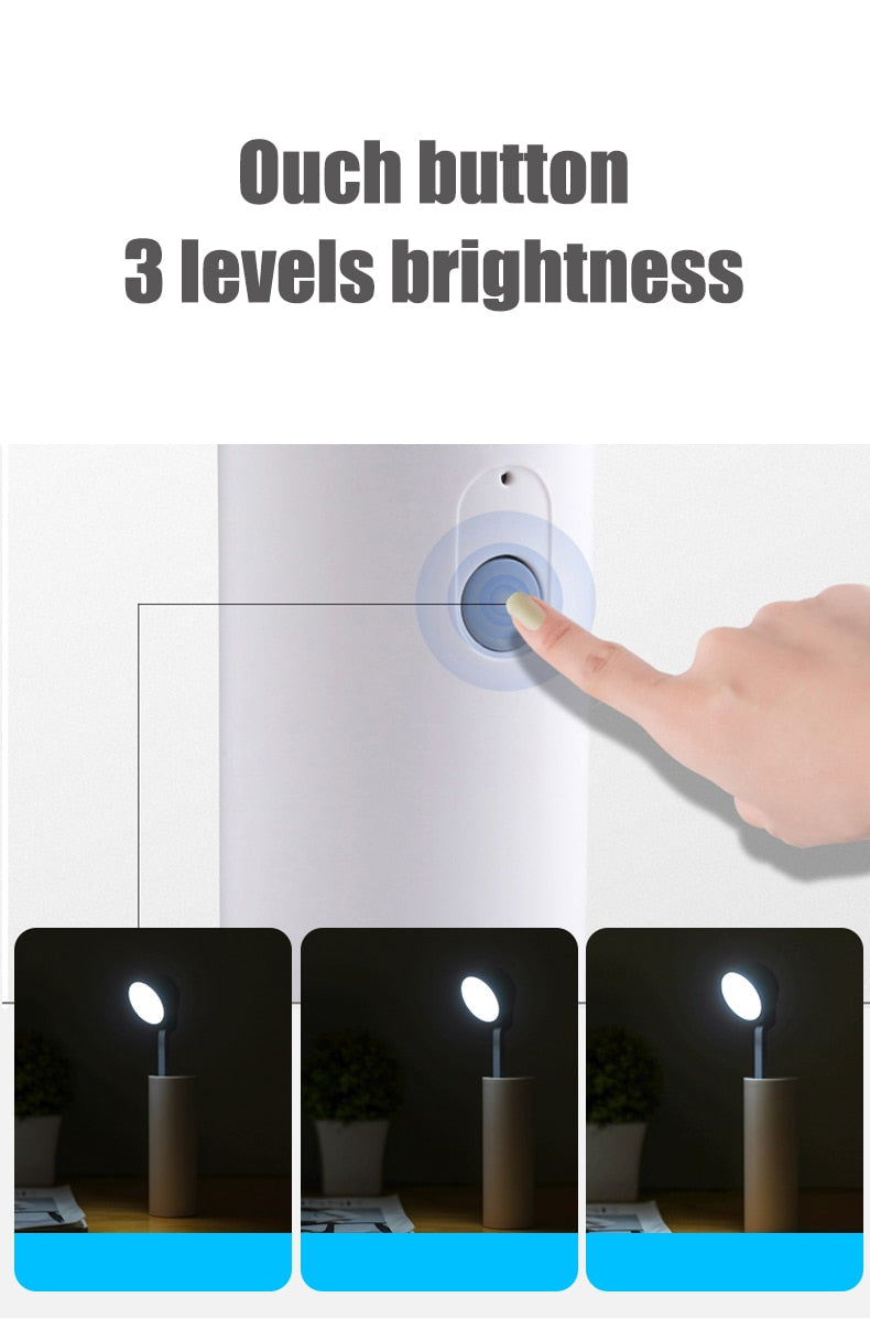 LED Mini Oppladbar Power Bank Skrivebord Lampe | Luvikno