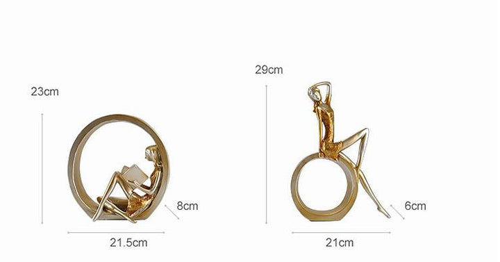 Kreative europeiske miniature moderne jente figuriner | Luvikno