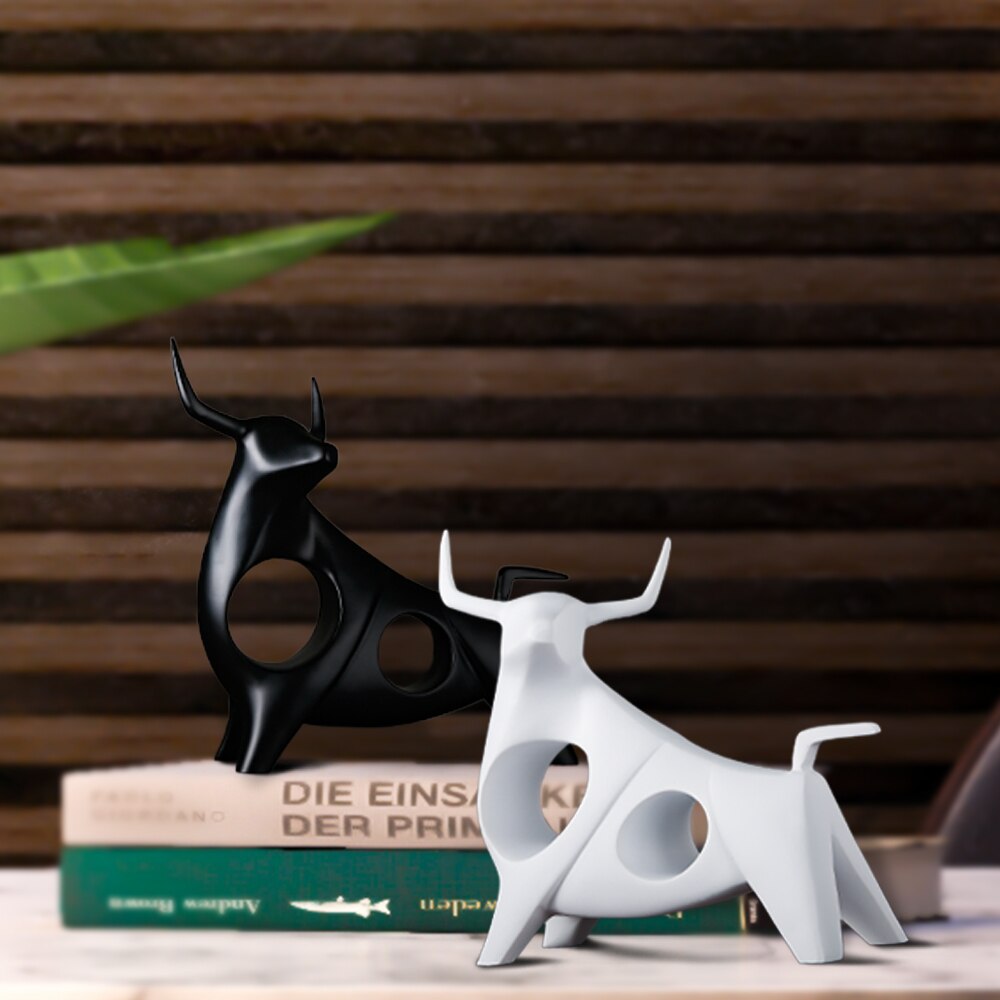 Nordisk Stil Bull Skulptur Hjem Decor | Luvikno