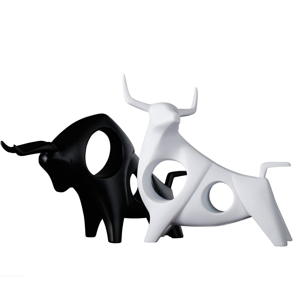 Nordisk Stil Bull Skulptur Hjem Decor | Luvikno