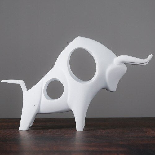 Nordisk Stil Bull Skulptur Hjem Decor | Luvikno