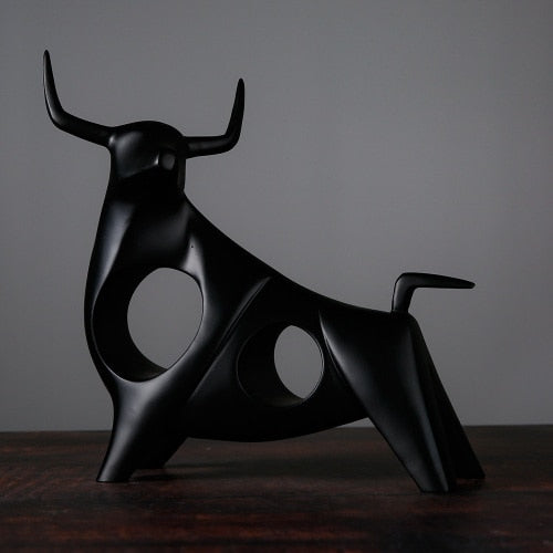 Nordic Style Bull Sculpture Home Decor | Luvikno