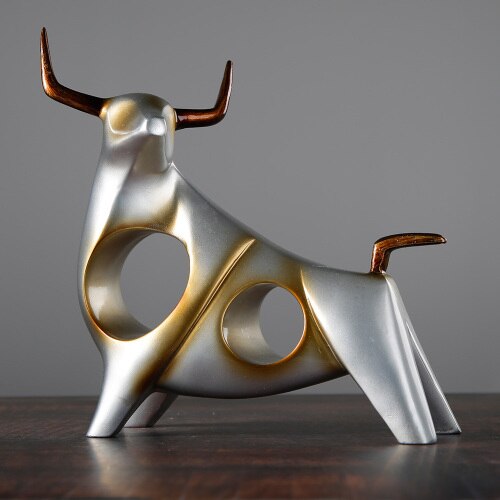 Nordisk Stil Bull Skulptur Hjem Decor | Luvikno