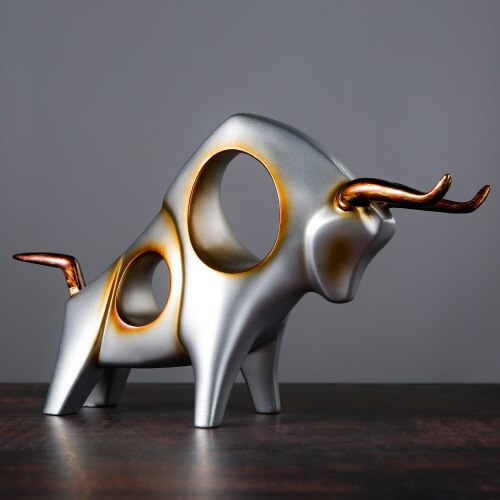 Nordisk Stil Bull Skulptur Hjem Decor | Luvikno