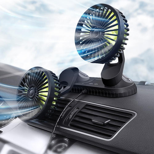 Bil dashboard dobbel USB kjøleventilator | Luvikno