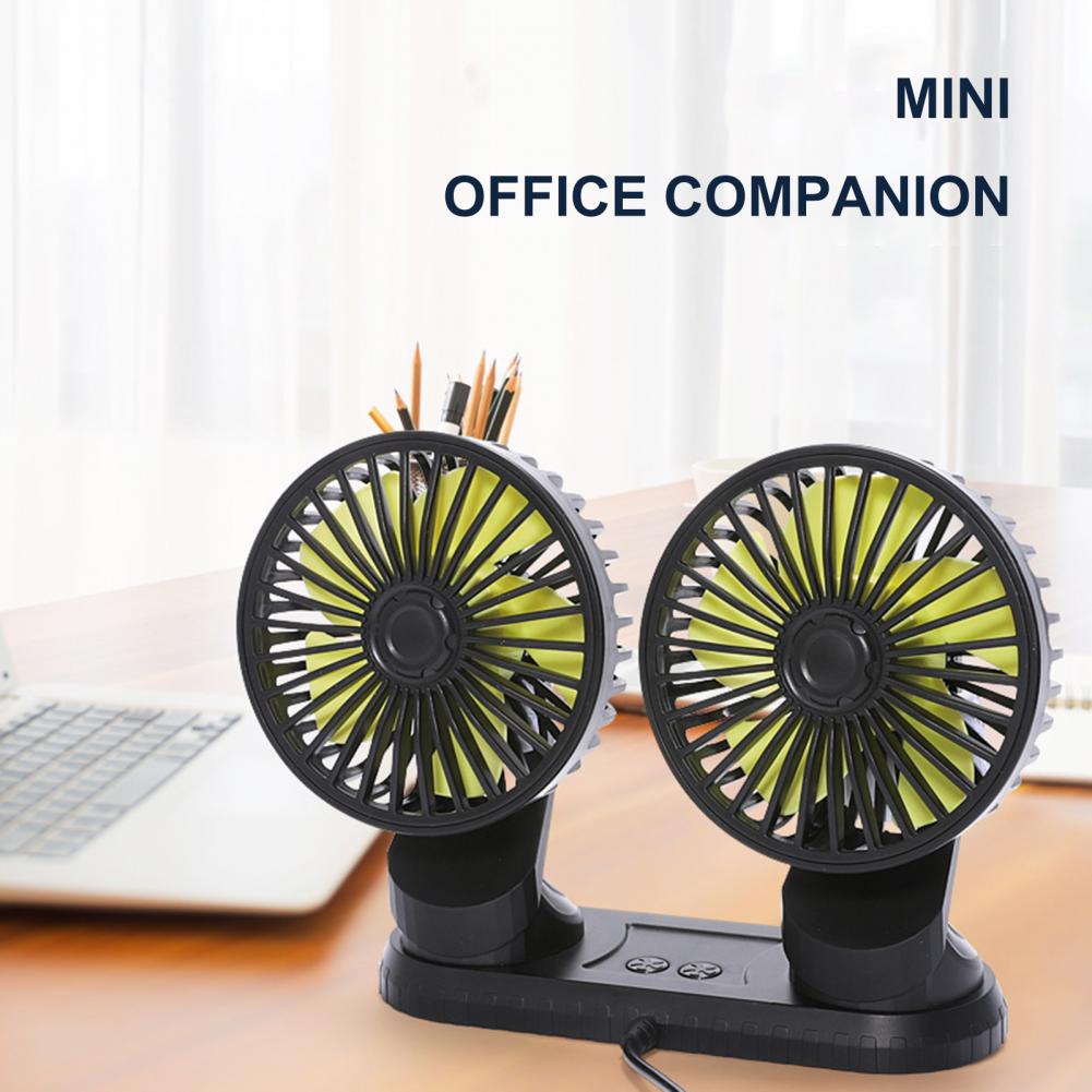 Bil dashboard dobbel USB kjøleventilator | Luvikno