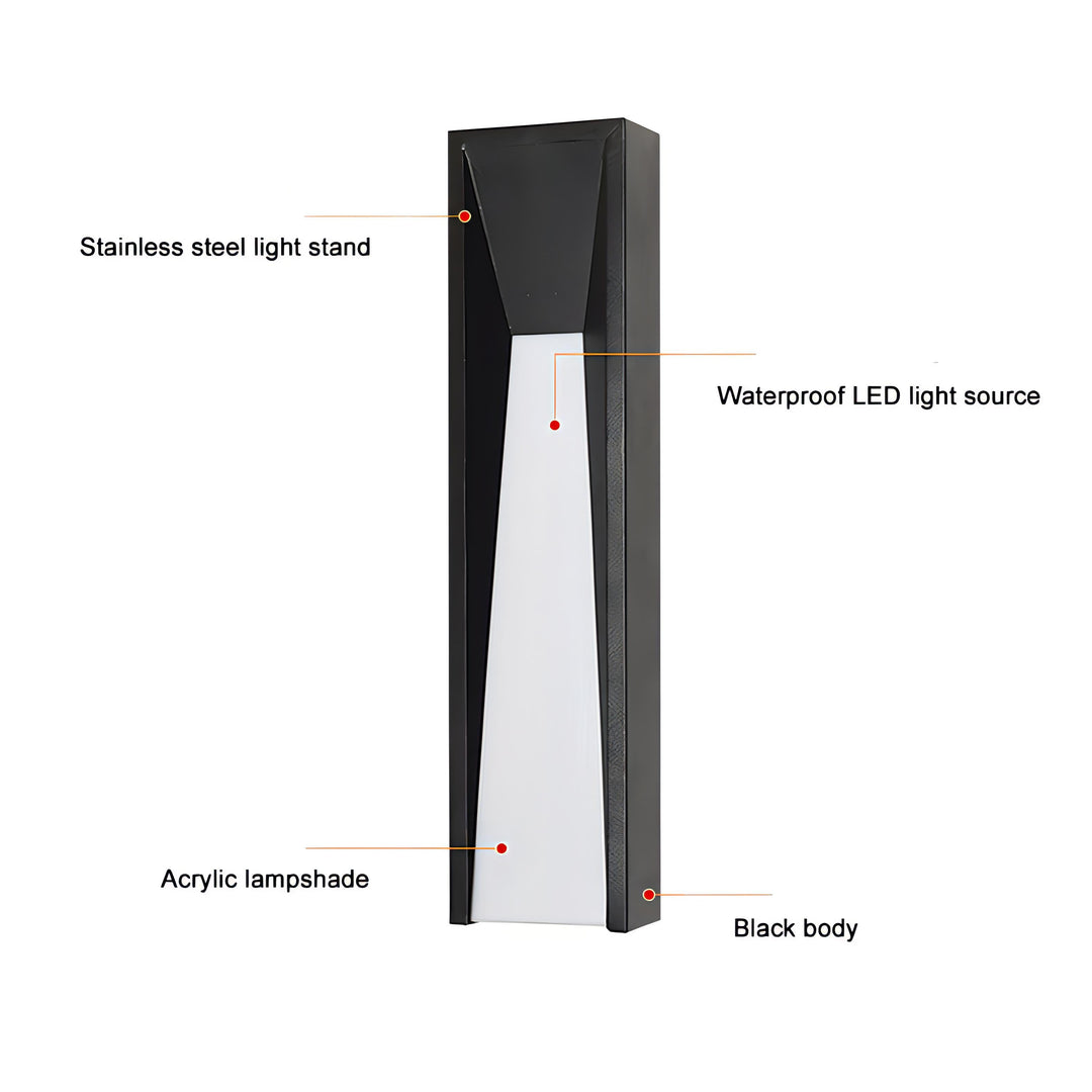 Parv - Rustfritt stål IP65 Moderne Vegglampe Fixture | Luvikno