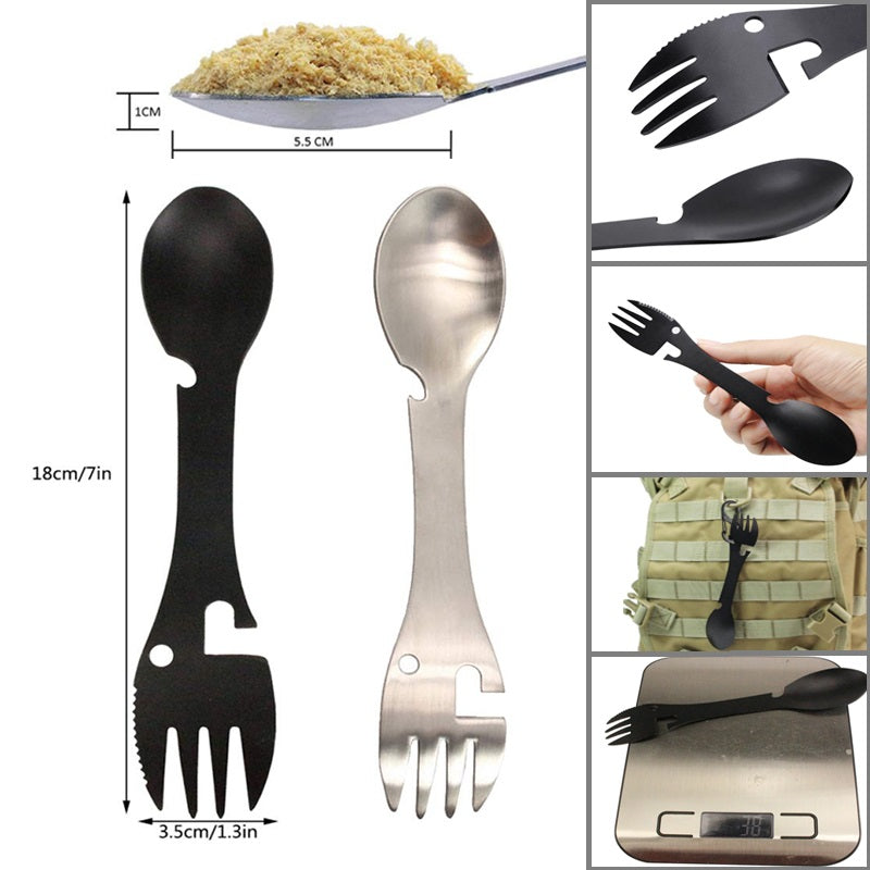 Rustfritt Stål Multifunksjonell Flaskeåpner Spork | Luvikno