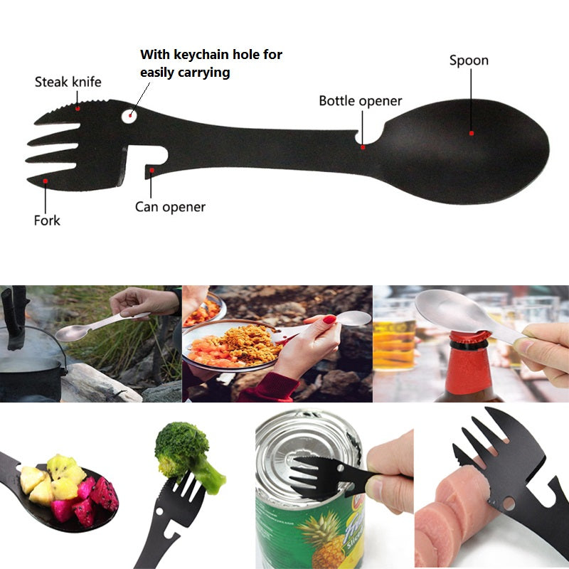 Rustfritt Stål Multifunksjonell Flaskeåpner Spork | Luvikno