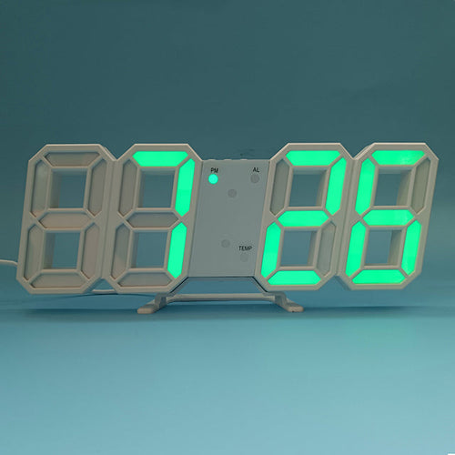 3D LED Moderne Digital Vekker Veggklokke | Luvikno
