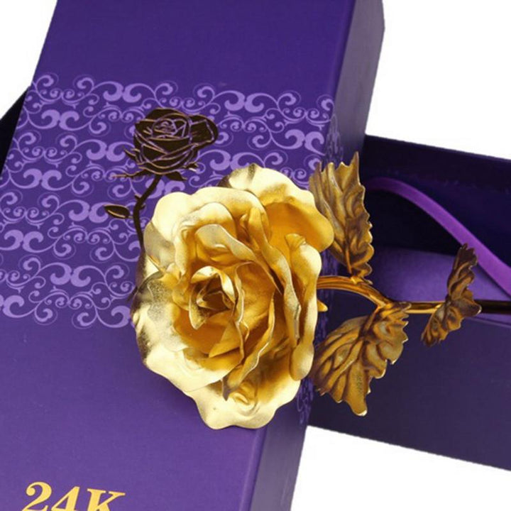 24k Gullfolie Rose - Med Boks | Luvikno