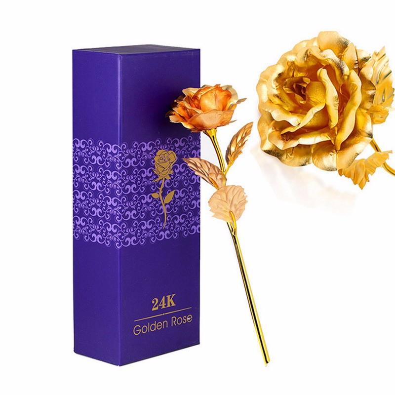 24k Gullfolie Rose - Med Boks | Luvikno