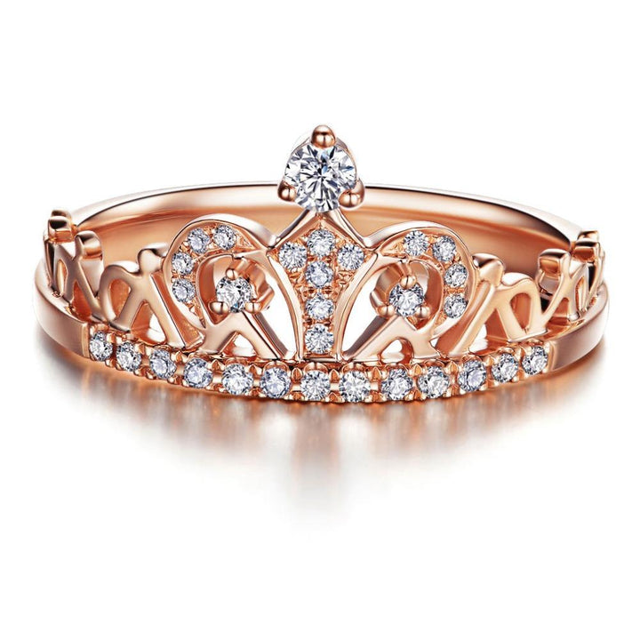 Rose Gold Rundt Kutt Ring | Luvikno