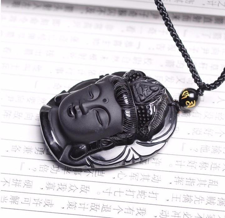 Obsidian Buddha Amulett | Luvikno