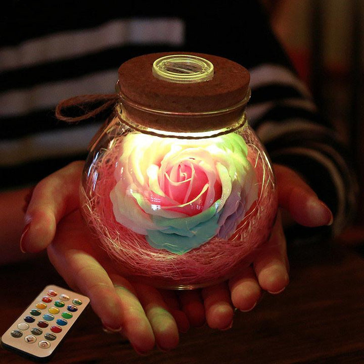 Bloom - LED Rose Bottle Lamp | Luvikno