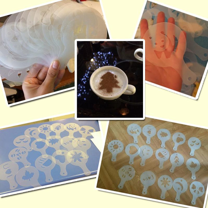 Latte Stencil Kit - 16 Deler Sett | Luvikno