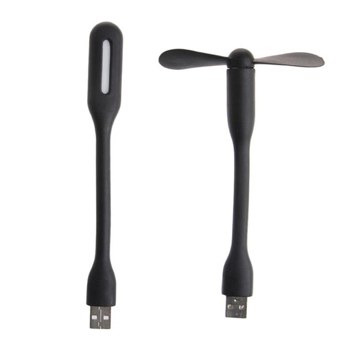 USB Mini Vifte og LED Lys - Bundle | Luvikno