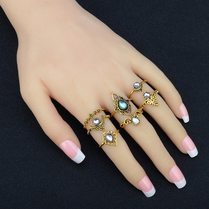 7 Piece Stack Vintage Ringer | Luvikno