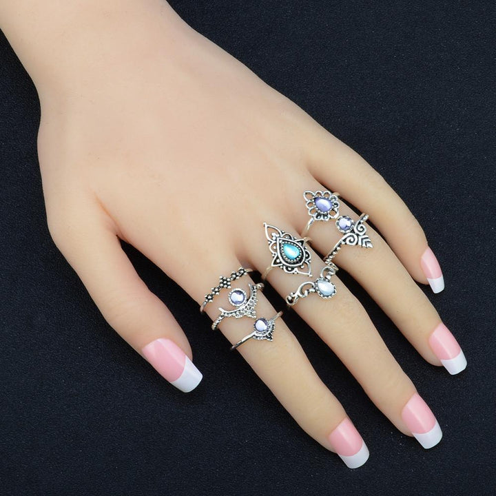 7 Piece Stack Vintage Ringer | Luvikno