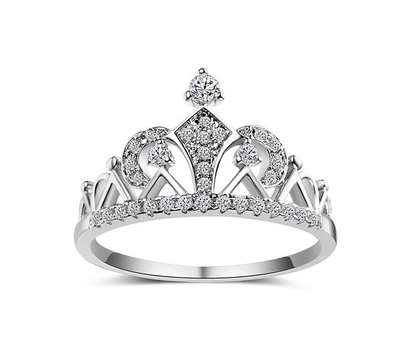 Cubic Zirconia Prinsesse Krone Ring | Luvikno