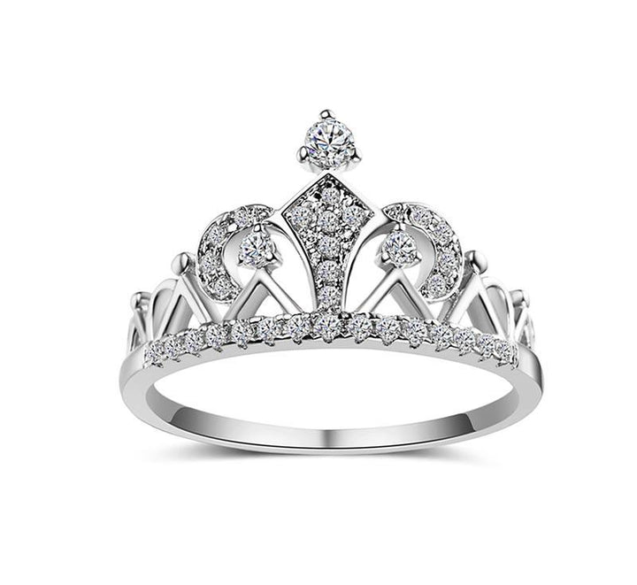 Cubic Zirconia Prinsesse Krone Ring | Luvikno