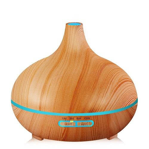 Wood Air Humidifier Essential Oil Diffuser Aroma Lamp | Luvikno
