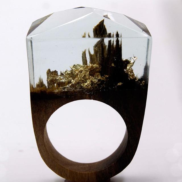 Quanta - Golden Stalagmit Harpiksring | Luvikno