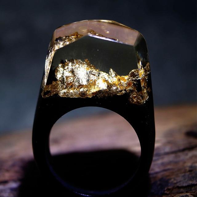 Quanta - Golden Stalagmit Harpiksring | Luvikno