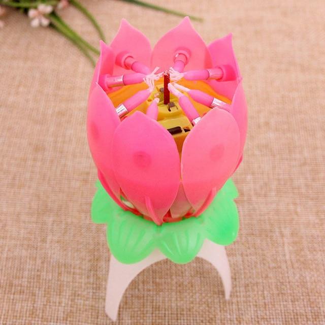 Fødselsdags Lotus Blomst Stearinlys | Luvikno