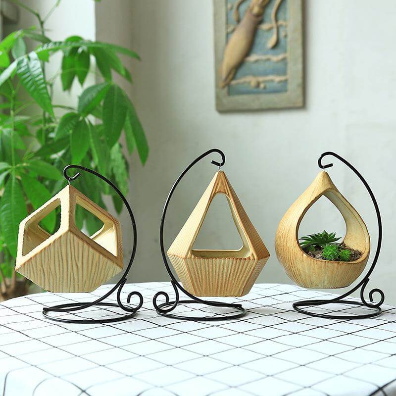 Luviknoomster Henger Triangel Vase Container Pot | Luvikno
