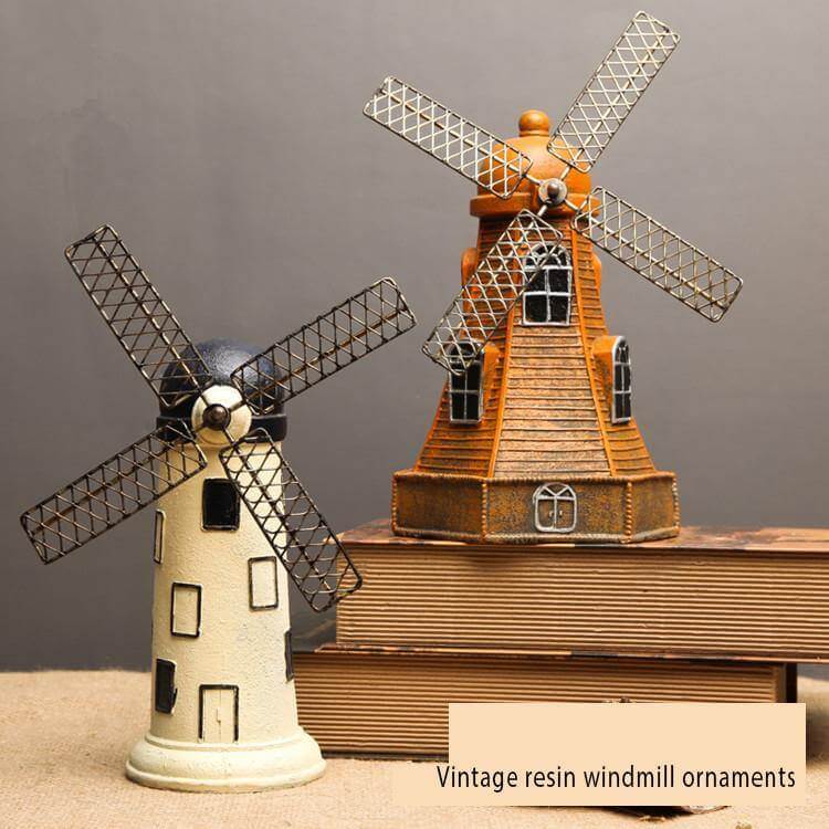 4 Farger Vintage Harpiks Vindmølle Ornamenter Sparebøsser | Luvikno