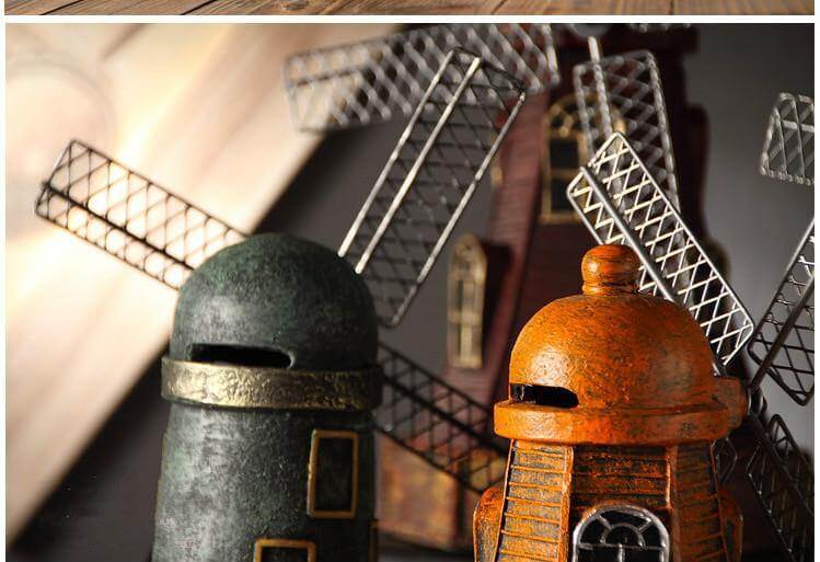 4 Farger Vintage Harpiks Vindmølle Ornamenter Sparebøsser | Luvikno