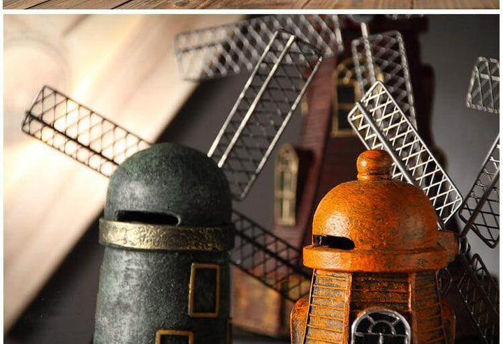 4 Farger Vintage Harpiks Vindmølle Ornamenter Sparebøsser | Luvikno