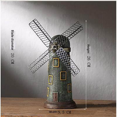 4 Farger Vintage Harpiks Vindmølle Ornamenter Sparebøsser | Luvikno