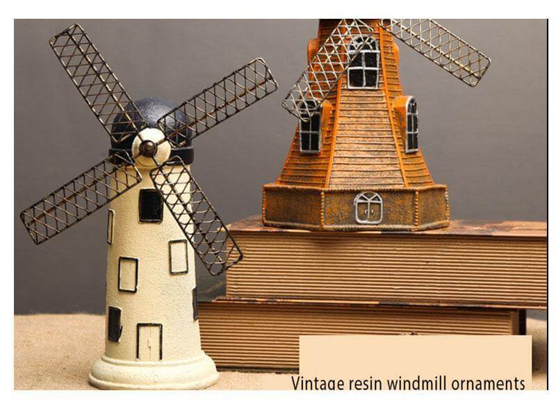 4 Farger Vintage Harpiks Vindmølle Ornamenter Sparebøsser | Luvikno